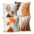 Kit 4 Capas Almofadas Decorativas Bege 45x45 Charme da Casa