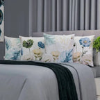 Kit 4 Capas de Almofada Decorativas Cassandra Floral 45x45 Charme da Casa