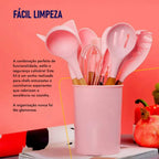Kit Utensílios de Cozinha em Silicone Lar Bem Feito