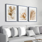 Kit 3 Quadros Decorativos Praia e Mar Charme da Casa Moldura